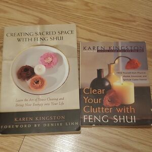 Karen Kingston Feng Shui Book Set - Creating Sacred Space & Clear Your Clutter